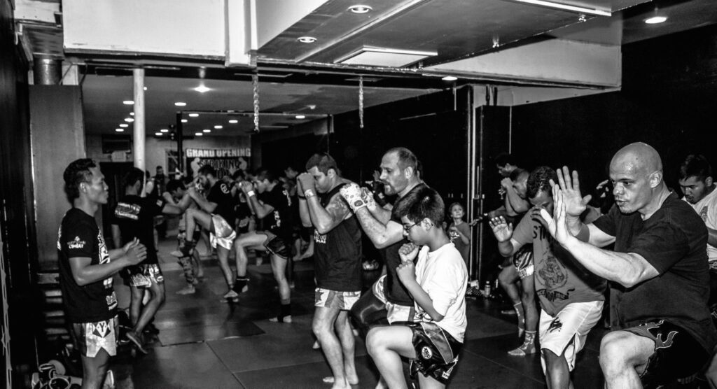 Saenchai holding a seminar in New York.